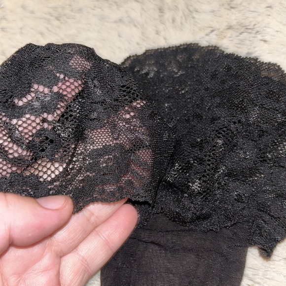 Never worn stay up thigh highs, stockings for garter belt, knee highs, slippers. - Picture 5 of 6